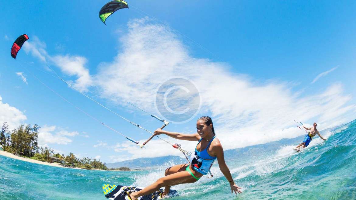 Kitesurfing